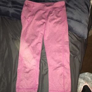 pink/maroon size small capris leggings